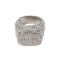 Load image into Gallery viewer, Charles Raymond Bling Bling Hip Hop Iced Out Luxury Men&#39;s Ring - 444 (Silver, 12)
