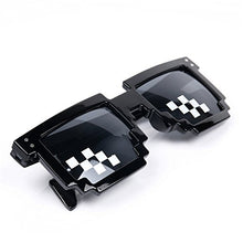 Load image into Gallery viewer, [3 Pack] Thug Life Sunglasses, Men Women Glass 8 Bit Pixel Mosaic Glasses Photo Props Unisex Sunglass Toy - Black
