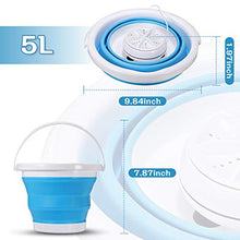 Load image into Gallery viewer, Portable Mini Washing Machine,CAMTOA Folding Turbo Washer Lightweight Travel Ultrasonic Turbine USB Powered Laundry Tub for Camping Dorms Apartments College Business Trip Clothes
