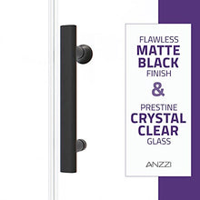 Load image into Gallery viewer, 72 x 60 inch Framed Shower Door in Matte Black | Halberd Water Repellent Glass Shower Door with Seal Strip Parts | Easy Gilde Rollers Sliding Shower Door | SD-AZ052-02MB

