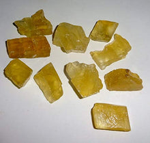 Load image into Gallery viewer, Sublime Gifts - Honey Calcite (Mexico) A Grade Natural Rough Honey Calcite Metaphysical Crystal Healing Gemstones - 10 Piece Set
