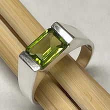 Load image into Gallery viewer, Genuine 2ct Green Peridot 925 Sterling Silver Men&#39;s Ring Size 7.75, 8, 9.75, 10, 10.75, 11, 11.75, 12, 12.5, 12.75, 13
