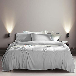SONORO KATE Bed Sheet Set Super Soft Microfiber 1800 Thread Count Luxury Egyptian Sheets Fit 18 - 24 Inch Deep Pocket Mattress Wrinkle and Hypoallergenic-6 Piece (Grey, Queen)