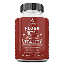 Load image into Gallery viewer, Ancestral Supplements Blood Vitality, Grass Fed Beef Liver, Spleen &amp; Blood Supplements Support Blood, Iron &amp; Immune Health, Promotes Increased Energy &amp; Exercise Performance, Non-GMO, 180 Capsules
