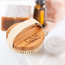 Load image into Gallery viewer, CSM Body Brush For Beautiful Skin - Solid Wood Frame &amp; Boar Hair Exfoliating Brush To Exfoliate &amp; Soften Skin, Improve Circulation, Stop Ingrown Hairs, Reduce Acne and Cellulite
