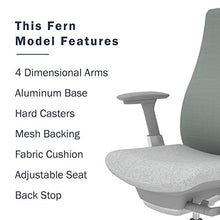 Load image into Gallery viewer, Haworth Fern High Performance Office Chair with Ergonomic Innovations and Flexible Mesh Back, Silver Leaf
