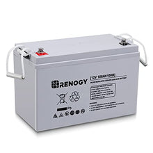 Load image into Gallery viewer, Renogy Deep Cycle AGM Battery 12 Volt 100Ah, 3% Self-Discharge Rate, 2000A Max Discharge Current, Safe Charge Most Home Appliances for RV, Camping, Cabin, Marine and Off-Grid System, Maintenance-Free
