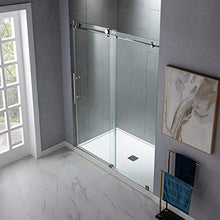 Load image into Gallery viewer, WOODBRIDGE Frameless Sliding, 56"-60" Width, 76" Height, 3/8" (10 mm) Clear Tempered Glass, Finish, Designed for Smooth Door Closing and Opening. MBSDC6076-C, C-Shower 60" X 76" Chrome I
