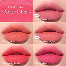 Load image into Gallery viewer, Peripera Ink Airy Velvet Lip Tint (0.14 fl oz) | High-Pigmentation, Lightweight, Soft, Moisturizing, Not Animal Tested | (#023 IN THE PEACHLIGHT)
