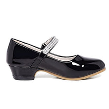 Load image into Gallery viewer, Stelle Girls Mary Jane Shoes Low Heel Party Dress Shoes for Kids (2ML, T02-Black)
