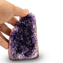 Load image into Gallery viewer, EMPORION Natural Amethyst (1 lb to 1.5 lb) Crystal Clusters Stone from Uruguay Raw Geode Quartz - Deep Purple Color
