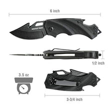 Load image into Gallery viewer, Mossy Oak Mini Folding Pocket Knife, 2.5-inch Stainless Steel Drop Point Blade - G10 Handle EDC Multifunction Tool with Bottle Opener and Glass Breaker (Stonewash)

