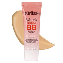 Load image into Gallery viewer, purlisse Ageless Glow Serum BB Cream SPF 40 : Clean &amp; Cruelty-Free, Full &amp; Flawless Coverage, Hydrates with Collagen | Light Medium 1.4oz
