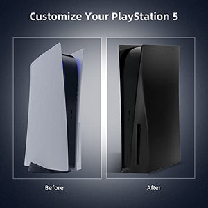 NexiGo PS5 Accessories Plates for Playstation 5 Disc Edition, ABS Anti-Scratch Dustproof Protective Shell Cover, Replacement Face Plate for PS5 Disc Edition (Matte Black)