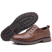 Load image into Gallery viewer, COSIDRAM Mens Oxfords Casual Dress Shoes Business Office Classic Modern Leather Shoes for Gentleman Formal Brown 9.5
