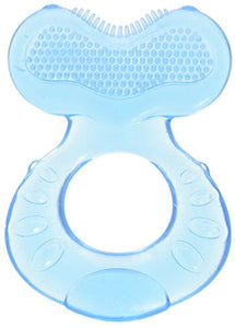 Nuby Silicone Teethe-eez Teether with Bristles, Includes Hygienic Case, Colors May Vary