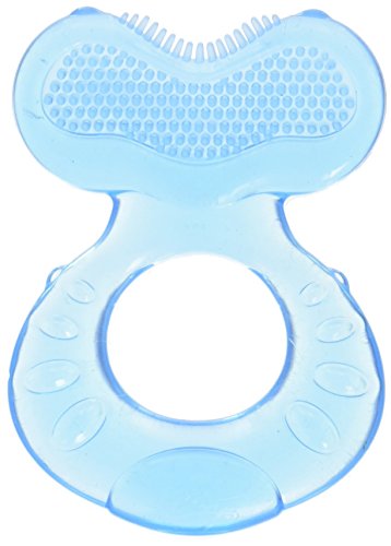 Nuby Silicone Teethe-eez Teether with Bristles, Includes Hygienic Case, Colors May Vary