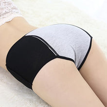 Load image into Gallery viewer, Bamboo Viscose Fiber Brief Menstrual Leakproof Panties US Size L/7 Black-5 Packs
