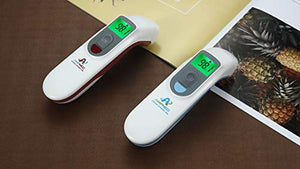 Amplim No Touch Forehead Thermometer, Infrared Digital Temperature for Babies Kids Adults, Touchless Hospital Medical Grade Temp, FSA HSA Eligible, Red White