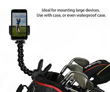 Load image into Gallery viewer, Golf Gadgets - Swing Recording System | Large Device Holder (PHABLET) with Jaws Clamp &amp; Gooseneck Mount. Compatible Large Devices Like iPhone 6/7 Plus, Samsung Galaxy Note, etc.
