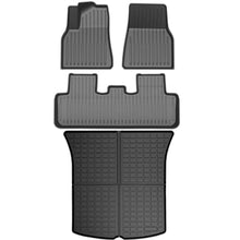 Load image into Gallery viewer, SUPER LINER Tesla Model Y 2020 2021 2022 2023 All Weather Floor Mats Front Rear Cargo Liner Mat, Waterproof Anti-Slip Floor Mat Custom Fit for Tesla, Heavy Duty Floor Mats &amp; Trunk Mat
