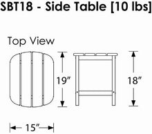 Load image into Gallery viewer, POLYWOOD SBT18AR South Beach 18" Outdoor Side Table, Aruba
