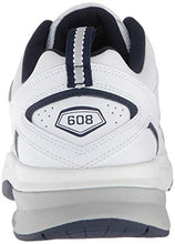 Load image into Gallery viewer, New Balance Men's 608 V5 Casual Comfort Cross Trainer, White/Navy, 10.5 M US
