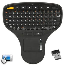 Load image into Gallery viewer, XIAOMIN 2.4GHz Mini Wireless Keyboard with Touchpad&amp; USB Mini Receiver, Size: 137 x 125 x 28mm Durable
