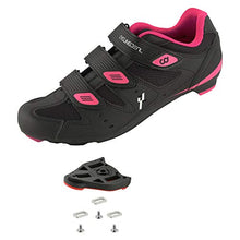 Load image into Gallery viewer, CyclingDeal Bicycle Road Bike Universal Cleat Mount Women's Cycling Shoes Black with 9-Degree Floating Look ARC Delta Compatible Cleats Compatible with Peloton Indoor Bikes Pedals Size 40
