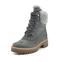 Load image into Gallery viewer, Timberland Women's Courmayeur Valley WP 6in with Shearling, Medium Grey Nubuck, 080 M US
