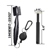 Load image into Gallery viewer, Xintan Tiger Golf Clean Tool -Practical Clean Tool for All Golf Irons (Golf Club Brush and 6 Heads Golf Club Groove Sharpener，Black)
