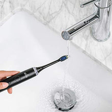 Load image into Gallery viewer, Shyn Sonic Rechargeable Electric Toothbrush - ADA Accepted - with 8 Whitening Brush Heads, Charger, and Travel Case (Black)
