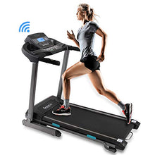 Load image into Gallery viewer, SereneLife Foldable Digital Home Gym Treadmill | Smart Auto Incline Exercise Machine with Downloadable App | Large Running Treadmill with MP3 Player &amp; Stereo Speakers | 2.5HP, 10MPH Speed - SLFTRD35
