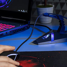 Load image into Gallery viewer, KLIM Bungee Holder for Gaming Mouse - 3 x USB 3.0 Hub - Multi Functional Product - Backlit - Wired Mouse Cable Holder - [ New Version ]
