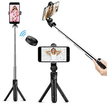 Load image into Gallery viewer, Selfie Stick Bluetooth, Doosl Selfie Stick Tripod - Extendable Tripod Stick with Remote - Facetime Phone Stand, Wireless Selfie Stick Tripod, Portable Tripod for Phone
