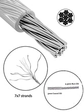 Load image into Gallery viewer, TooTaci Turnbuckle Wire Tensioner Strainer kit with 1/16" Stainless Steel Coated Cable Wire Rope 200ft, M5 Stainless Turnbuckle,Cable Tensioner Kit for Cable Railing, Picture Hanging, Lights Hanging
