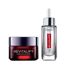 Load image into Gallery viewer, L&#39;Oreal Paris Revitalift Anti-Aging Skin Care Regimen Kit with Hyaluronic Acid Facial Serum and Triple Power Face Moisturizer, Paraben and Fragrance Free, 2 count
