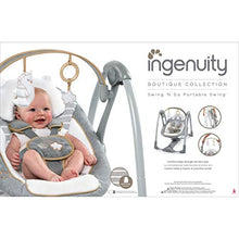 Load image into Gallery viewer, Ingenuity Boutique Collection Swing &#39;n Go Portable Swing - Bella Teddy
