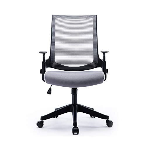 SHANG Ergonomic Office Chair, with Adjustable Lifting and Rotating Computer Work Chair High Backrest Black Mesh Chair Waist Support Black