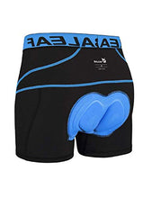 Load image into Gallery viewer, BALEAF Men's Bike Cycling Underwear Shorts 3D Padded Bicycle MTB Liner Shorts (Blue, M)

