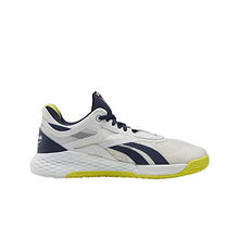 Load image into Gallery viewer, Reebok womens Nano X Cross Trainer , True Grey/Vector Navy/Chartreuse , 9.5
