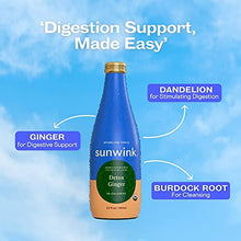 Load image into Gallery viewer, Sunwink Detox Ginger Sparkling Tonic 12 Pack | Organic, non-alcoholic drink with plant-based ingredients for relaxation and digestion support | (12 oz)
