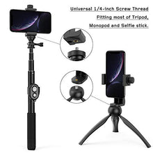 Load image into Gallery viewer, Universal Phone Tripod Mount (2 Pack) 1/4&quot; Screw Adapter Cell Phone Holder with Adjustable Clamp Compatible with iPhone, Samsung, and All Phones, Camcorder,Selfie Monopod and More.
