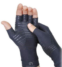 Load image into Gallery viewer, COPPER HEAL Arthritis Compression Gloves - Copper Glove for Rheumatoid Arthritis, Carpal Tunnel, RSI , Osteoarthritis &amp; Tendonitis - HALF Finger
