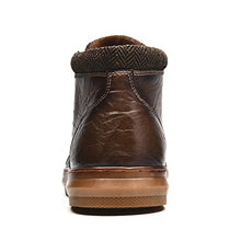 Load image into Gallery viewer, Arkbird Fashion Men's Leather Sneaker Boots Mid-Top Casual Oxford Walking Shoes for Men Khaki Man Size 12
