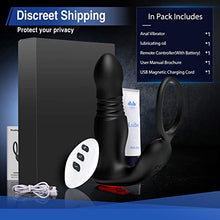 Load image into Gallery viewer, Prostate Massager Anal Vibrator Thrusting Vibrating 7 Modes with Cock Ring Anal Plug Anal Sex Toys P Sport Massager for Men Anal Toy Male Sex Toys for Men Women and Couples Waterproof Remote Control
