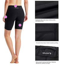 Load image into Gallery viewer, BALEAF Women's 7 Inches Active Fitness Yoga Running Shorts Pocket Black Size L
