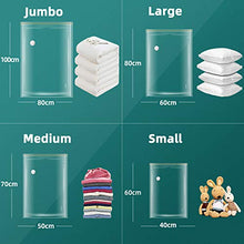 Load image into Gallery viewer, XUTAI Travel Vacuum Storage Bags for Clothes Comforters Blankets 9 Pack ( 3 S + 3 M +3 L ) Mattress Pillows with Pump Space Saver Bag
