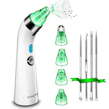 Load image into Gallery viewer, Blackhead Remover Pore Vacuum Cleaner - LONOVE Upgraded Blackhead Vacuum Rechargeable Face Vacuum Comedone Extractor Tool for Blackhead Whitehead Acne Removal, 5 Adjustable Suction Power and 4 Porbes
