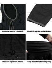 Load image into Gallery viewer, Little Donkey Andy Women&#39;s Lightweight Hooded Softshell Jacket for Running Travel Hiking, Windproof, Water Repellent Black Size L
